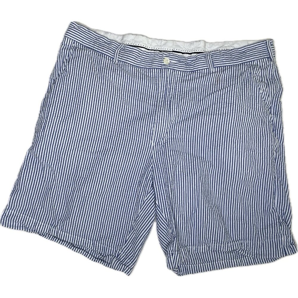 Martin Shorts Mens 40 Blue Golf Seersucker Striped The Club Short 7.5 Inseam